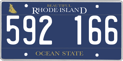 RI license plate 592166