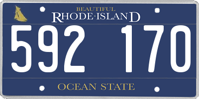 RI license plate 592170