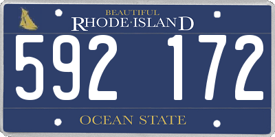 RI license plate 592172