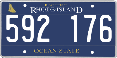 RI license plate 592176