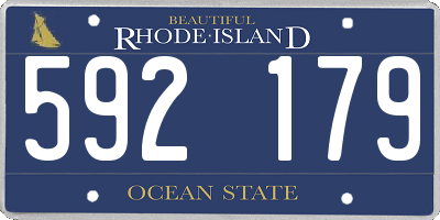 RI license plate 592179