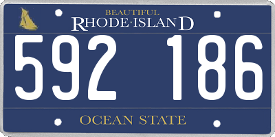 RI license plate 592186