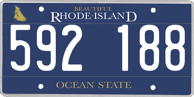 RI license plate 592188