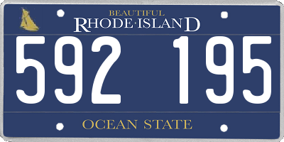 RI license plate 592195