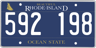 RI license plate 592198