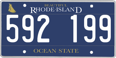 RI license plate 592199