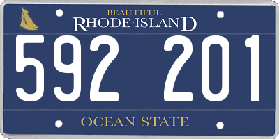 RI license plate 592201