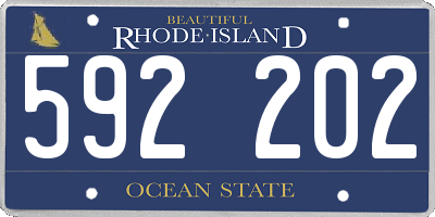 RI license plate 592202