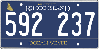 RI license plate 592237