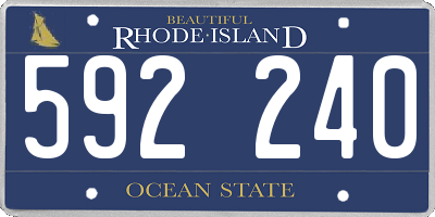 RI license plate 592240