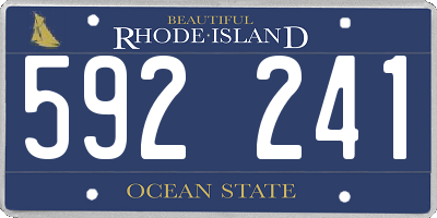 RI license plate 592241