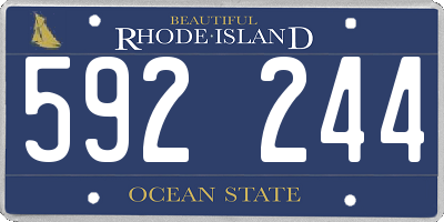 RI license plate 592244
