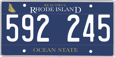 RI license plate 592245