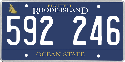 RI license plate 592246
