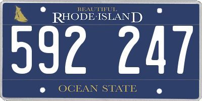 RI license plate 592247