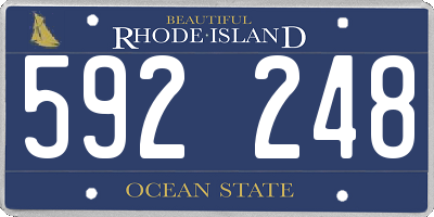 RI license plate 592248