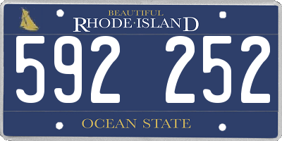 RI license plate 592252