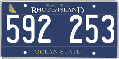 RI license plate 592253