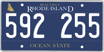 RI license plate 592255
