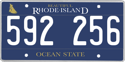 RI license plate 592256