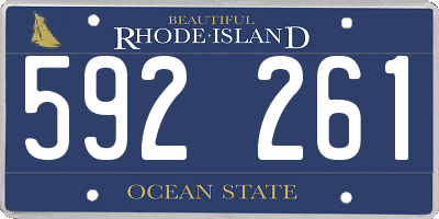 RI license plate 592261