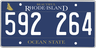 RI license plate 592264