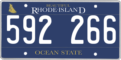 RI license plate 592266