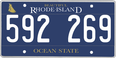 RI license plate 592269