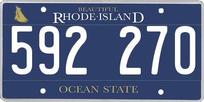 RI license plate 592270