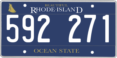 RI license plate 592271