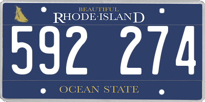 RI license plate 592274