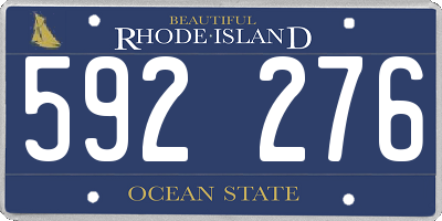 RI license plate 592276