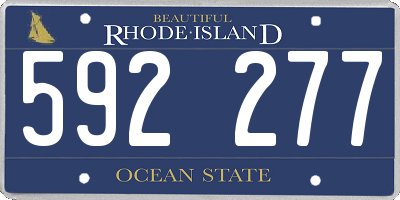 RI license plate 592277
