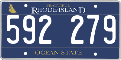 RI license plate 592279