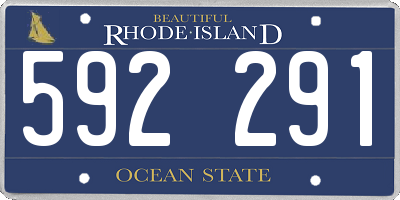 RI license plate 592291