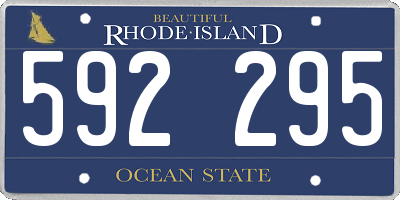RI license plate 592295