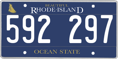 RI license plate 592297