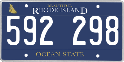 RI license plate 592298