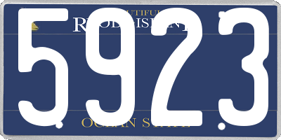 RI license plate 5923