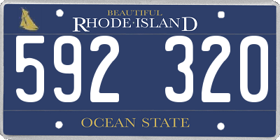 RI license plate 592320