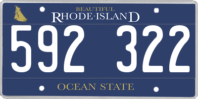 RI license plate 592322
