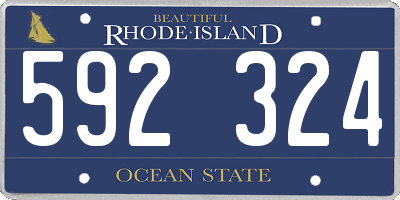 RI license plate 592324