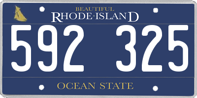 RI license plate 592325