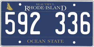 RI license plate 592336