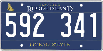 RI license plate 592341