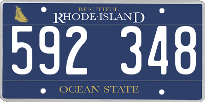 RI license plate 592348
