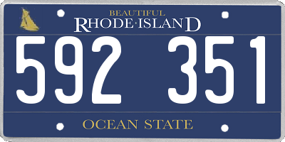 RI license plate 592351