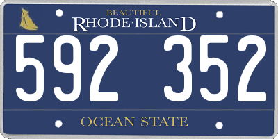 RI license plate 592352