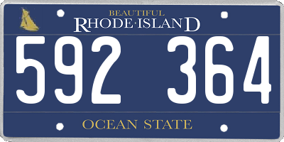 RI license plate 592364