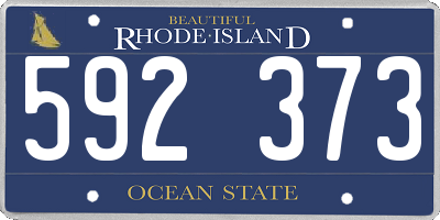 RI license plate 592373